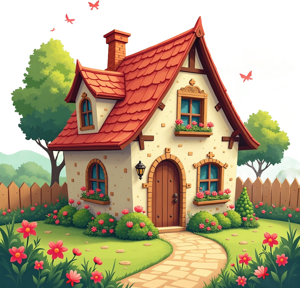 Charming Cottage in a Blooming Garden